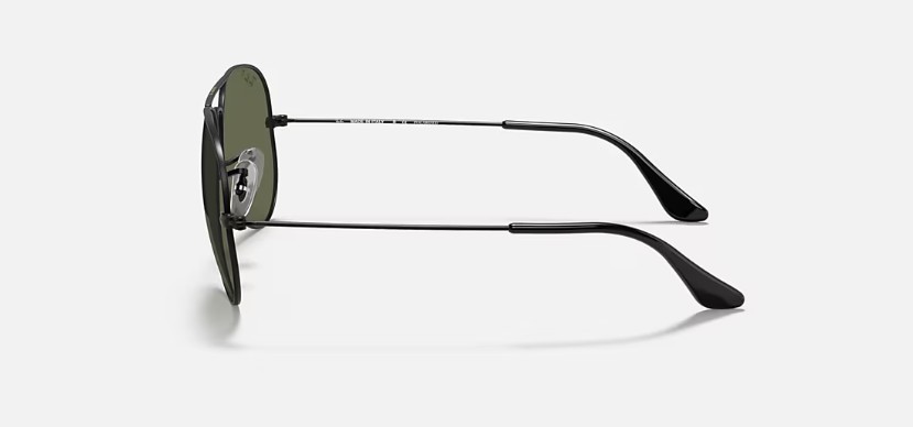 RB3025 002/58 SIZE 58 BLACK WITH GREEN G-15 POLARIZED LENS view 3