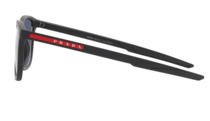 PRADA PS10WS DG009R SIZE 54 BLACK RUBBER/ BLUE LENS view 5