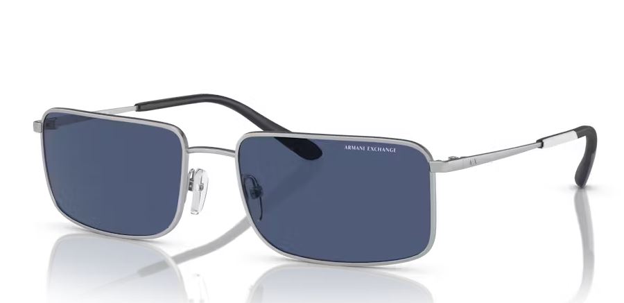 ARMANI EXCHANGE AX2044S 602080 SIZE 58 MATTE SILVER/ DARK BLUE view 4