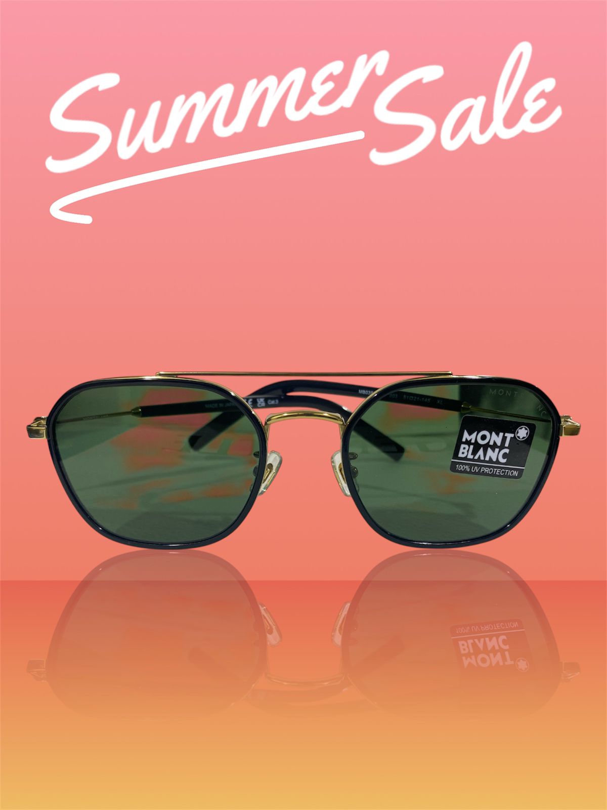 MB0391(S)OA  SIZE 51 003 GOLD/ GREEN G-15 LENS view 3