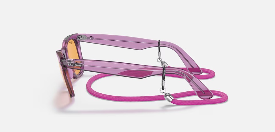 RB2140 661313 SIZE 50 TRANSPARENT VIOLET ORANGE LENS view 3