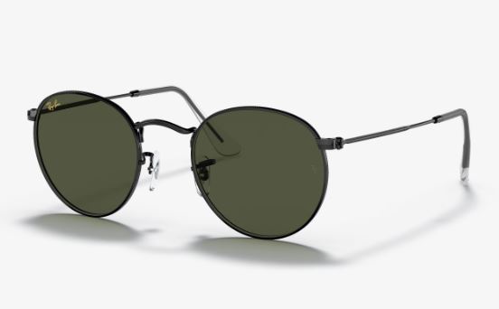 RB3447 ROUND 919931 SIZE 50 BLACK/GREEN LENS UNISEX 8056597365185 view 3