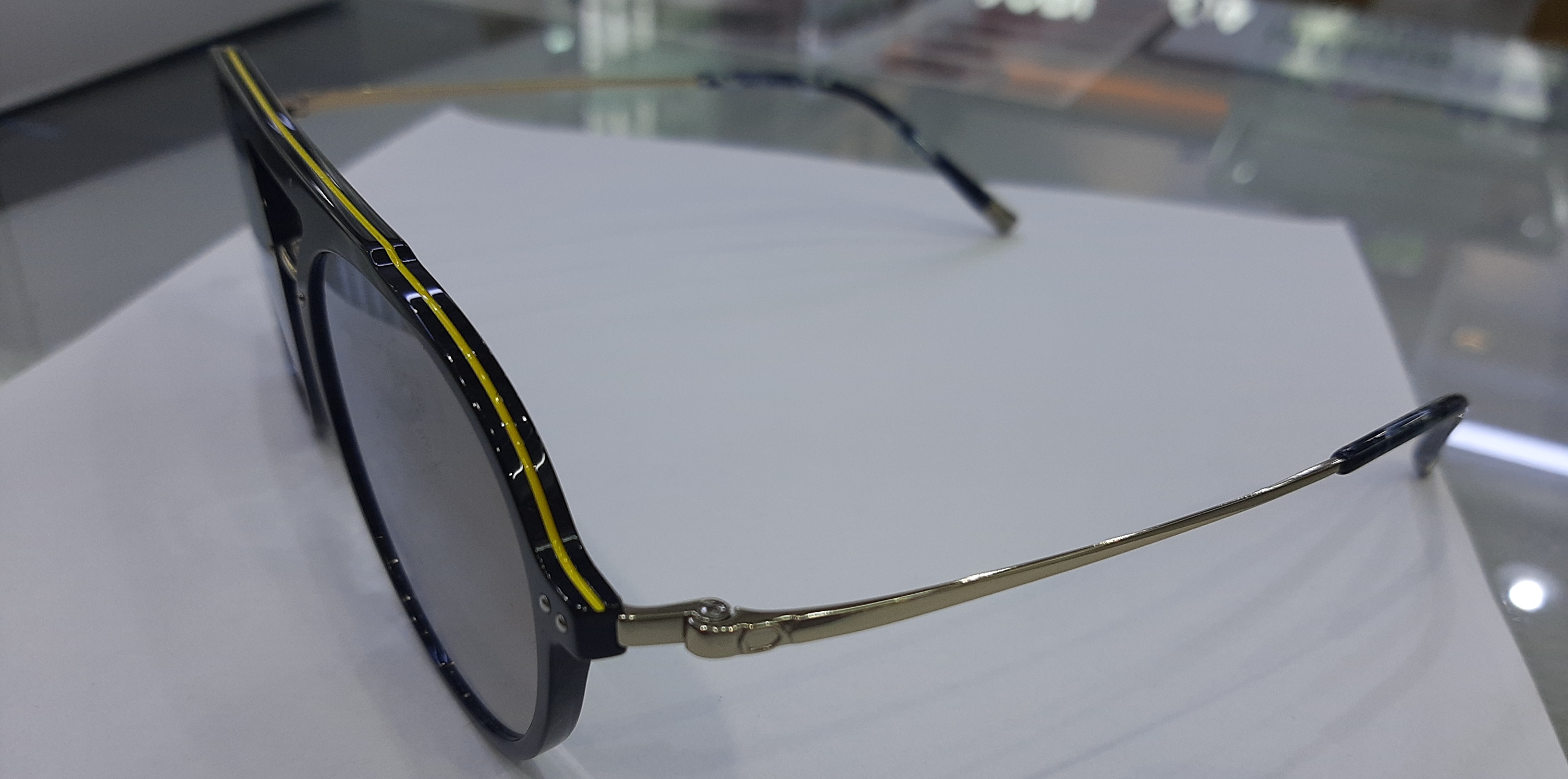 IYOONI MW307 C1  SIZE 54 TITANIUM BLACK WITH GOLD FLASH LENS PIOLET UNISEX view 3