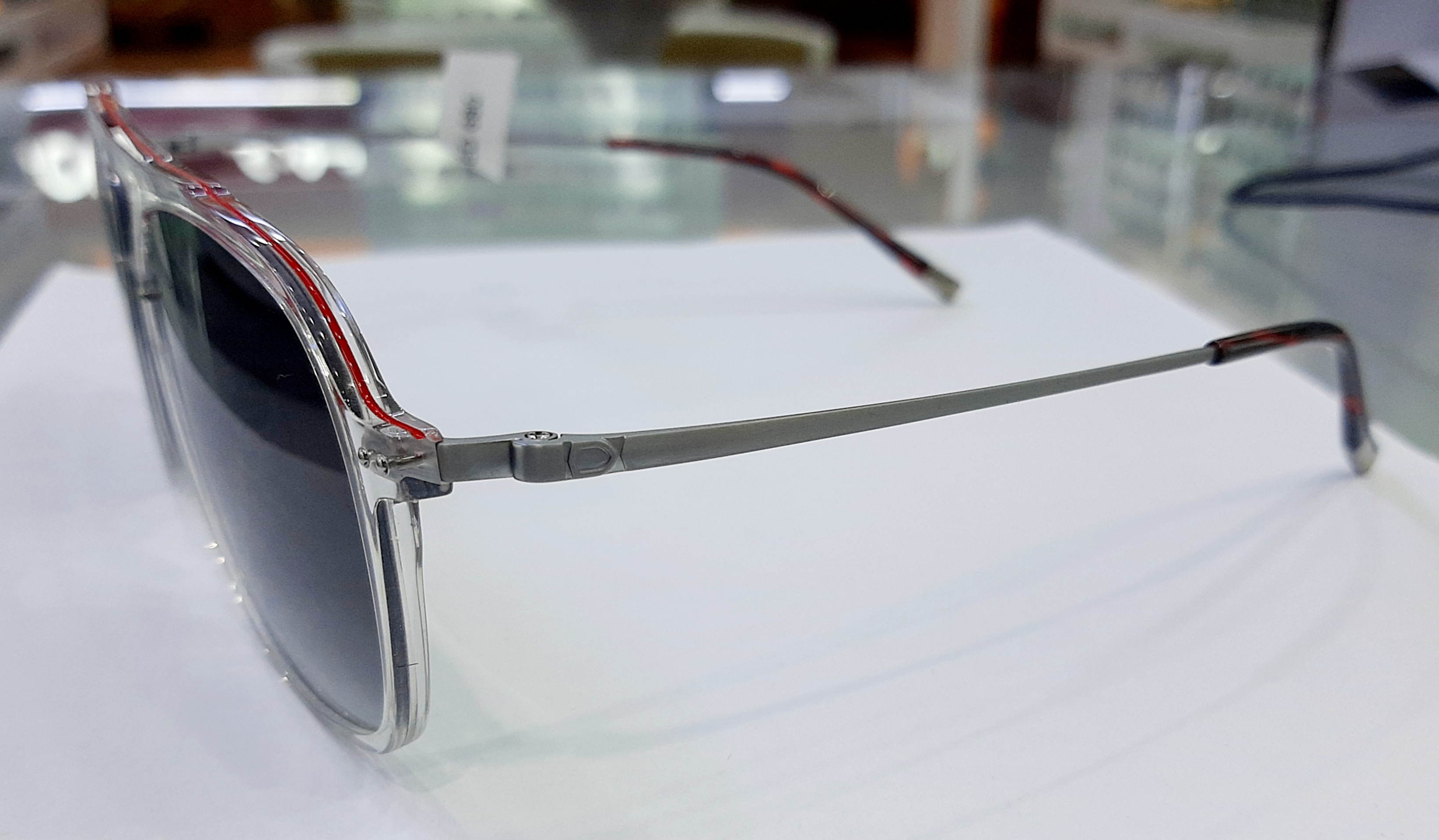 IYOONI MW306 C1 TITANIUM TRANSPARENT WITH GREY GRADIENT LENS SQUARED UNISEX view 4