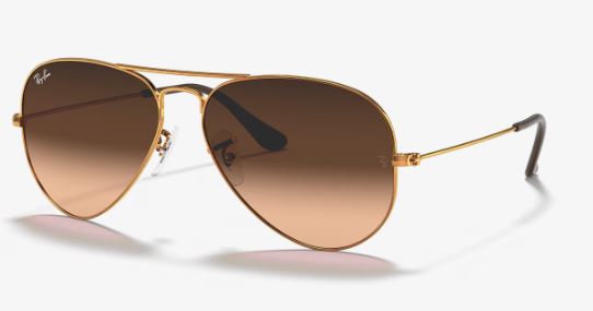 RB3025 9001A5 SIZE 58 BROWN WITH PINK BROWN AVIATOR UNISEX 8053672731637 view 3