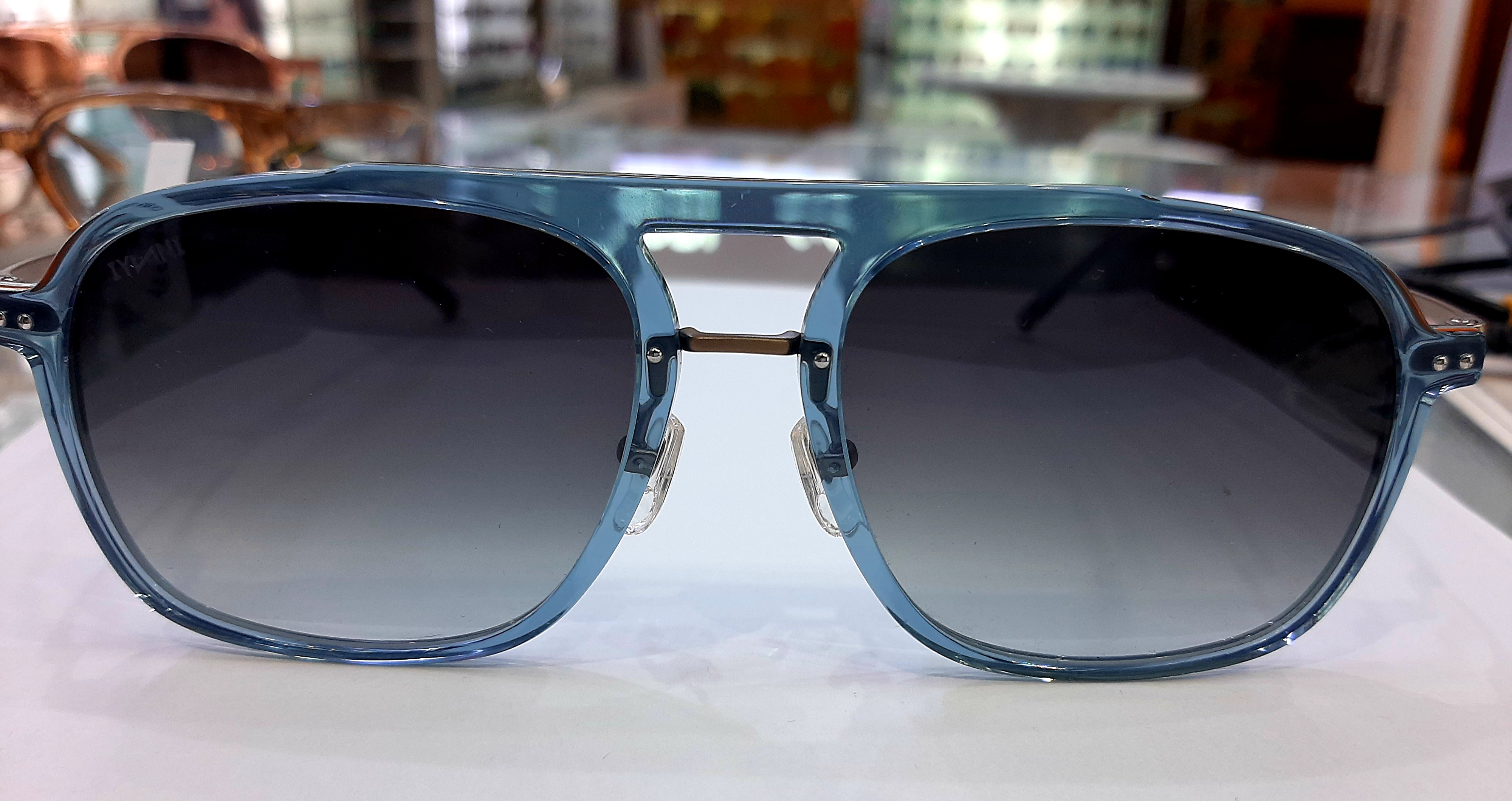 IYOONI MW306 C7 SIZE 55 TITANIUM BLUE WITH GREY GRADUAL PIOLET LENS  UNISEX view 3