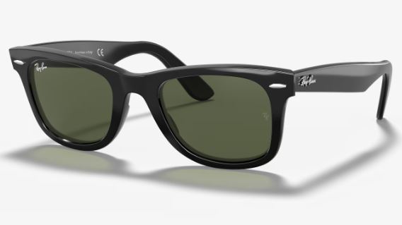 RB2140F 901 SIZE 52 WAYFARER BLACK/GREEN UNISEX 8053672054682 view 3