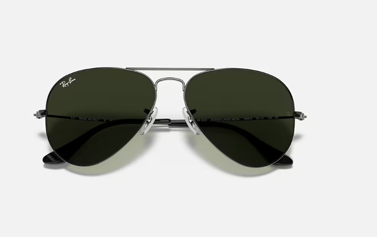 RB3025 W0879 SIZE 58 GUNMETALWITH G-15 LENS AVIATOR view 3