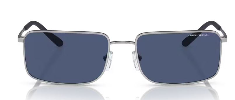 ARMANI EXCHANGE AX2044S 602080 SIZE 58 MATTE SILVER/ DARK BLUE view 3