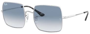 RB1971 SQUARE 9149/3F SIZE 54 SILVER WITH BLUE GRADIENT LENS view 3