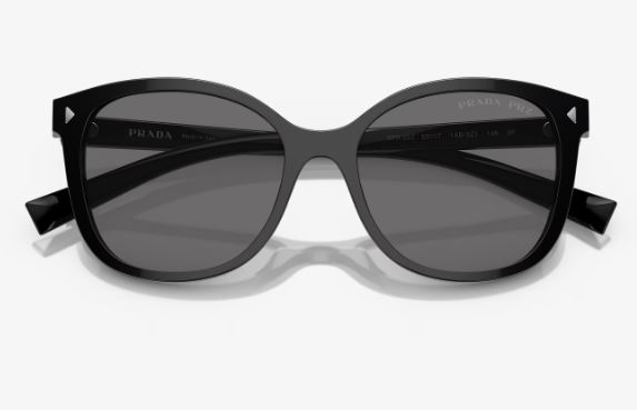 PRADA PR22ZS 1AB5Z1 SIZE 53 BLACK /DARK GREY LENS