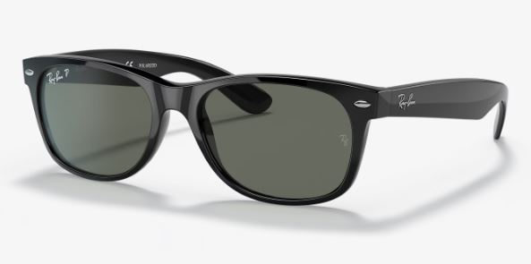 RB2132 901/58 NEW WAYFARER SIZE 55 BLACK /GREEN POLARIZED UNISEX 805289083078 view 3