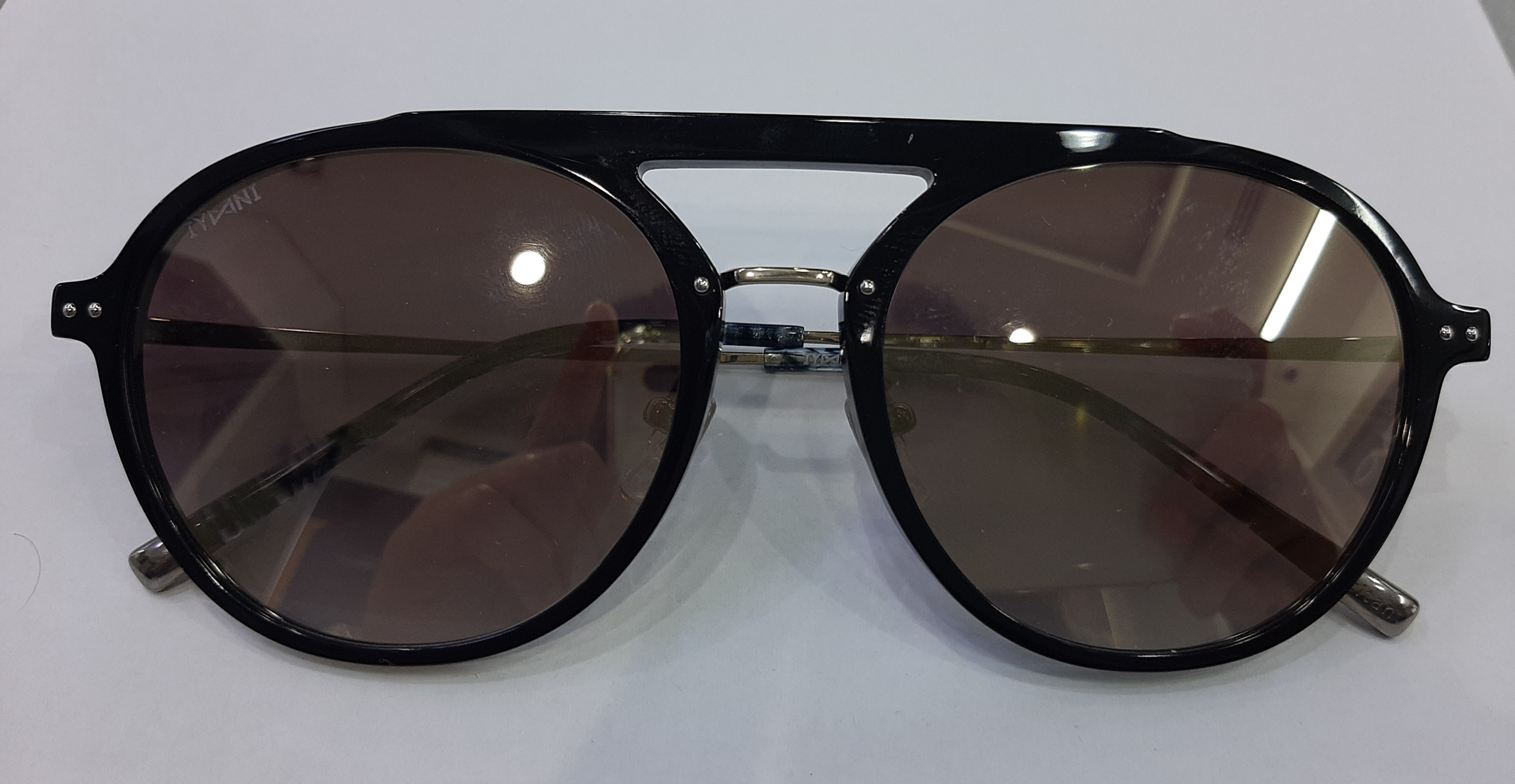 IYOONI MW307 C1  SIZE 54 TITANIUM BLACK WITH GOLD FLASH LENS PIOLET UNISEX view 4