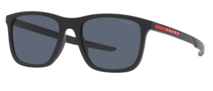 PRADA PS10WS DG009R SIZE 54 BLACK RUBBER/ BLUE LENS view 6
