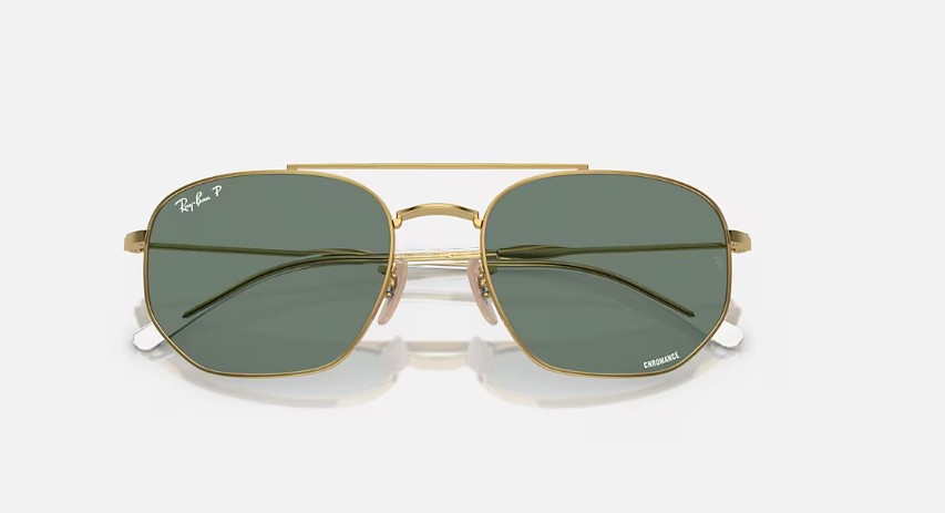 RB3707 001/09 SIZE 57 GOLD WITH G-15 CHROMANCE LENS view 4