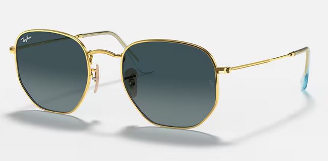 RB3548N 91233M HEXAGON SIZE 54 GOLD WITH BLUE GRADUAL UNISEX 8056597077293 view 3